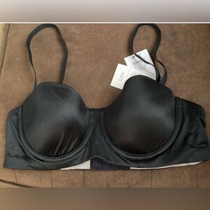 Auden 34A Strapless Black Bra, Lightly Lined, New with Tags